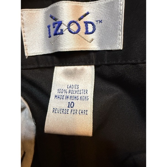 Izod Womens Black‎ Pleated Golf Shorts Size 10 - Picture 4 of 4
